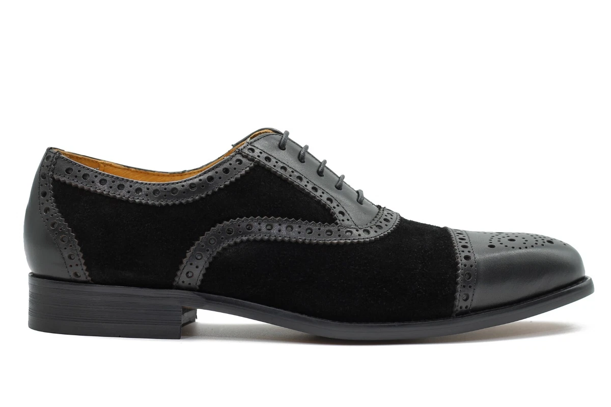 Scarpe Eleganti Uomo In Pelle Bicolore (Marrone/Beige) - Fatte A Mano, Punteria Stretta, Wingtip Brogue - Foto 2