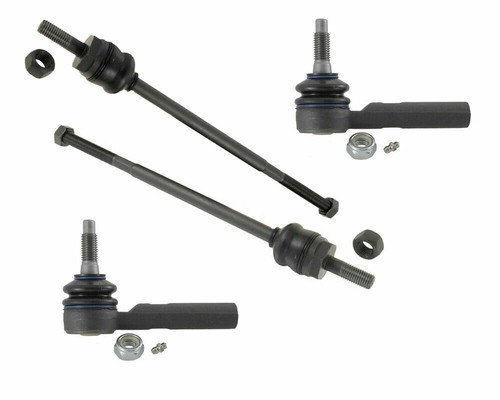 Front Pair(4) Inner Outer Tie Rod Links Fits GMC Savana Chevy Express 2500 3500