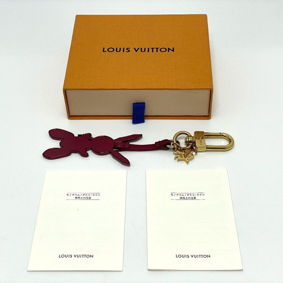 LOUIS VUITTON M62735 LV Rabbit Jeff Koons Bag Charm Key Holder Leather ...