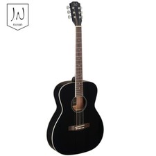 J.n Guitars Bessie Series Solid Spruce Top Auditorium Acoustic Guitar - Black