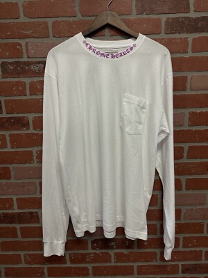 Size XL - Chrome Hearts Long Sleeve White Purple 100% Authentic