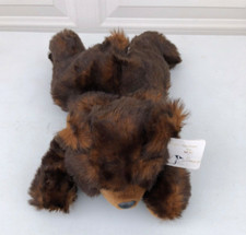 Vtg 1992 MJC plush Teddy Bear Baby Minky Floppy Laying Down 12  Purr-fection