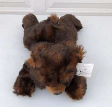 Vtg 1992 MJC plush Teddy Bear Baby Minky Floppy Laying Down 12” Purr-fection