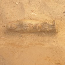 Rare Antique Ancient Egyptian Statue Ushabti + God Bes servant protection 2480BC