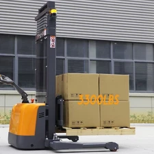 APOLLOLIFT 3300lb Full Electric Walkie Pallet Forklift Stacker 118"Straddle Legs