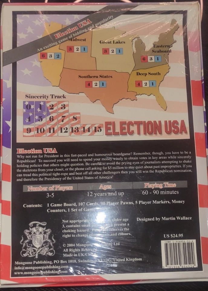 Vtg 2004 * Election USA * Board Game Republican Strategy Economy Diplomacy NEW - Image 4 of 4