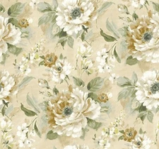 All Over Large Floral Wallpaper Villa Toscana by Wallquest LB30205