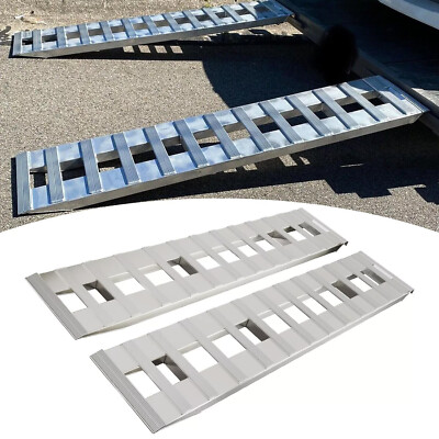 #ad #ad 72quot; x15quot; Pair Aluminum 8500 LBS Hook Ramps Car Truck Trailer Auto Hauler Tractor $270.00