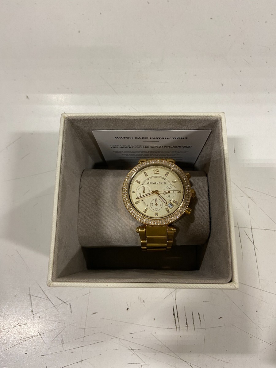 Michael Kors Stainless Steel Gold Toned Chronograph Quartz Watch