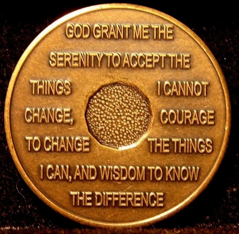 Alcoholics Anonymous AA 5 Month Bronze Medallion Token Coin Chip ...