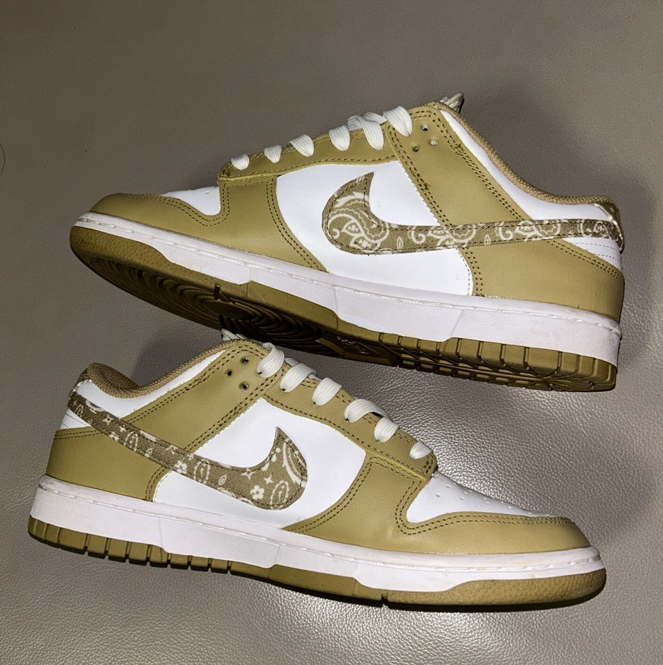 Size 10.5W - Nike Dunk Low Barley Paisley PRE OWNED REP BOX - Image 4 of 4