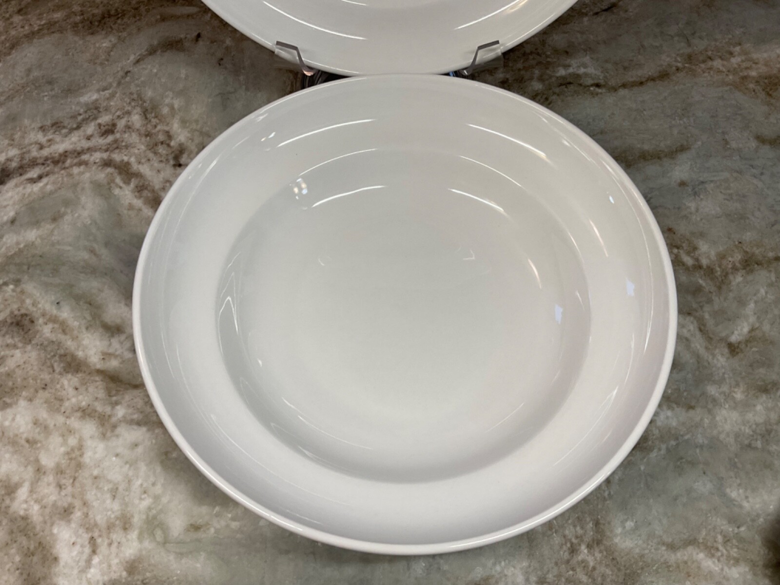 Fine Porcelain Pasta Bowls Euro Ceramica White Essential. Set Of 2 New.