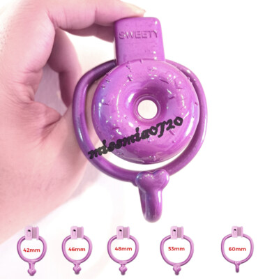 3D Print Male Chastity Cage Device Men Super Small Metal Lock with Hook Ring