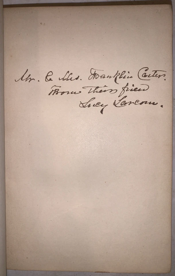 SIGNED, 1876, 1st, ROADSIDE POEMS FOR SUMMER TRAVELLERS, LUCY LARCOM, BAL 11343 - Image 2 of 4