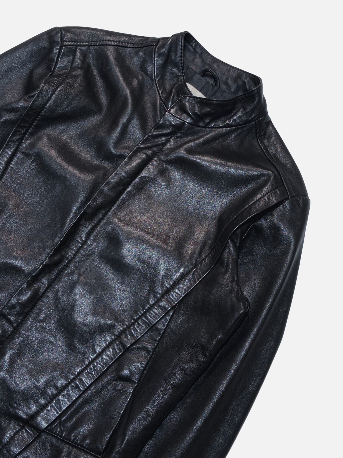 sample adidas slvr lamb leather biker jacket M RARE AVANT GARDE GENUINE LIMITED image 7