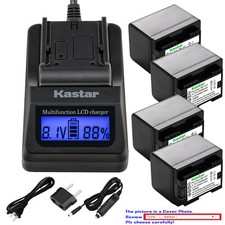 Kastar Battery LCD Fast Charger for BP-727 Canon VIXIA HF R500 HFR500 Camera