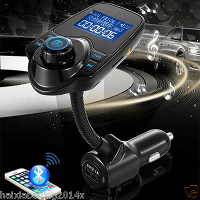 bluetooth via cigarette lighter Wireless Bluetooth Handsfree Car Music MP3 Player SD USB Charger FM  Transmitter