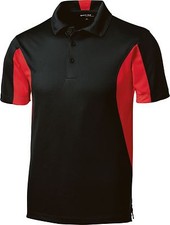 Sport-Tek Side Blocked Micropique Sport-Wick  Mens Polo ST655 XS-6X, LT-4XLT New