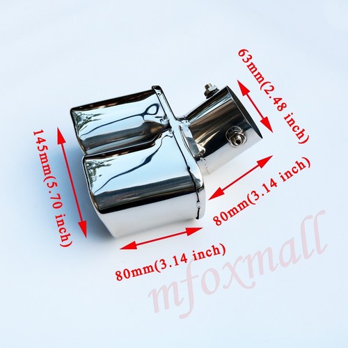 63mm 2.5" Size Auto Tail Muffler Rear Exhaust End Pipe Tip Universal Accessories - Picture 2 of 8