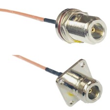 RG316 N FEMALE BULKHEAD to N FLANGE FEMALE RF Cable Rapid-SHIP LOT