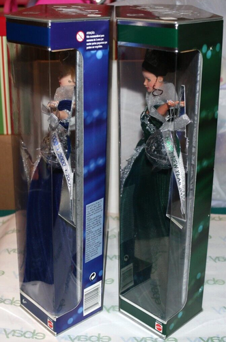 NUEVO JUEGO DE 2 MUÑECAS BARBIE Y TERESA PRINCESA MILENARIA AZUL REAL, VERDE ESMERALDA - Imagen 11 de 12