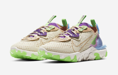 NIKE NSW REACT VISION FOSSIL-VACHETTA CI7523-200 Women's Size 12 Men's 10.5