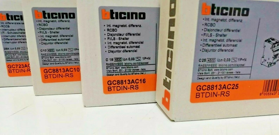 Bticino Interruttore magnetotermico differenziale serie FC881 GC8813 da 6 a 32a! - Immagine 3 di 4