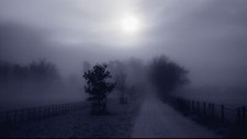 Landscape road mist calm trees Custom Gaming Mat Desk