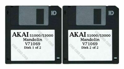 Akai S1000 / S3000 Set of Two Floppy Disks Mandolin V71069