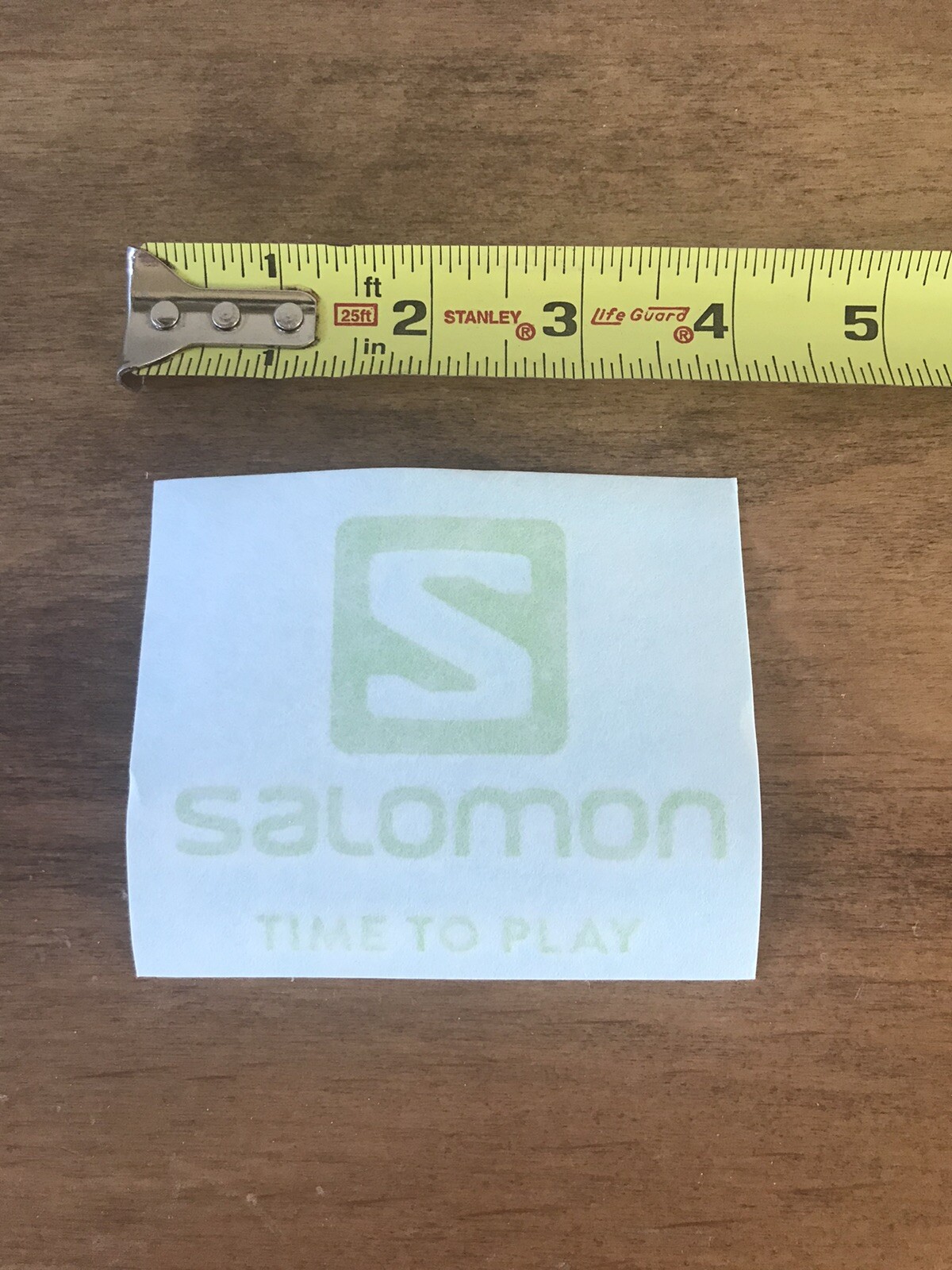 "Adesivo decalcomania logo verde Salomon Lt zaino escursionismo esterno sci circa 4 5""