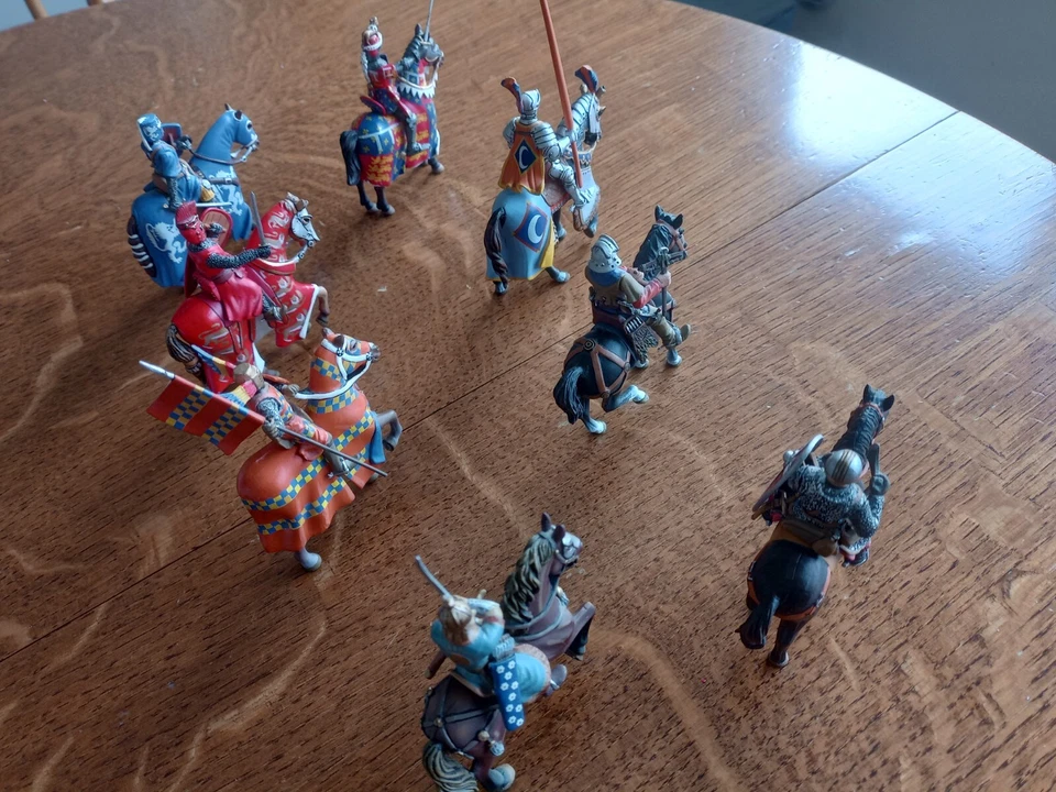 7 Cavalieri Medievali Di Piombo DeAgostini Soldati DeAgostini Collezione  - Immagine 4 di 4