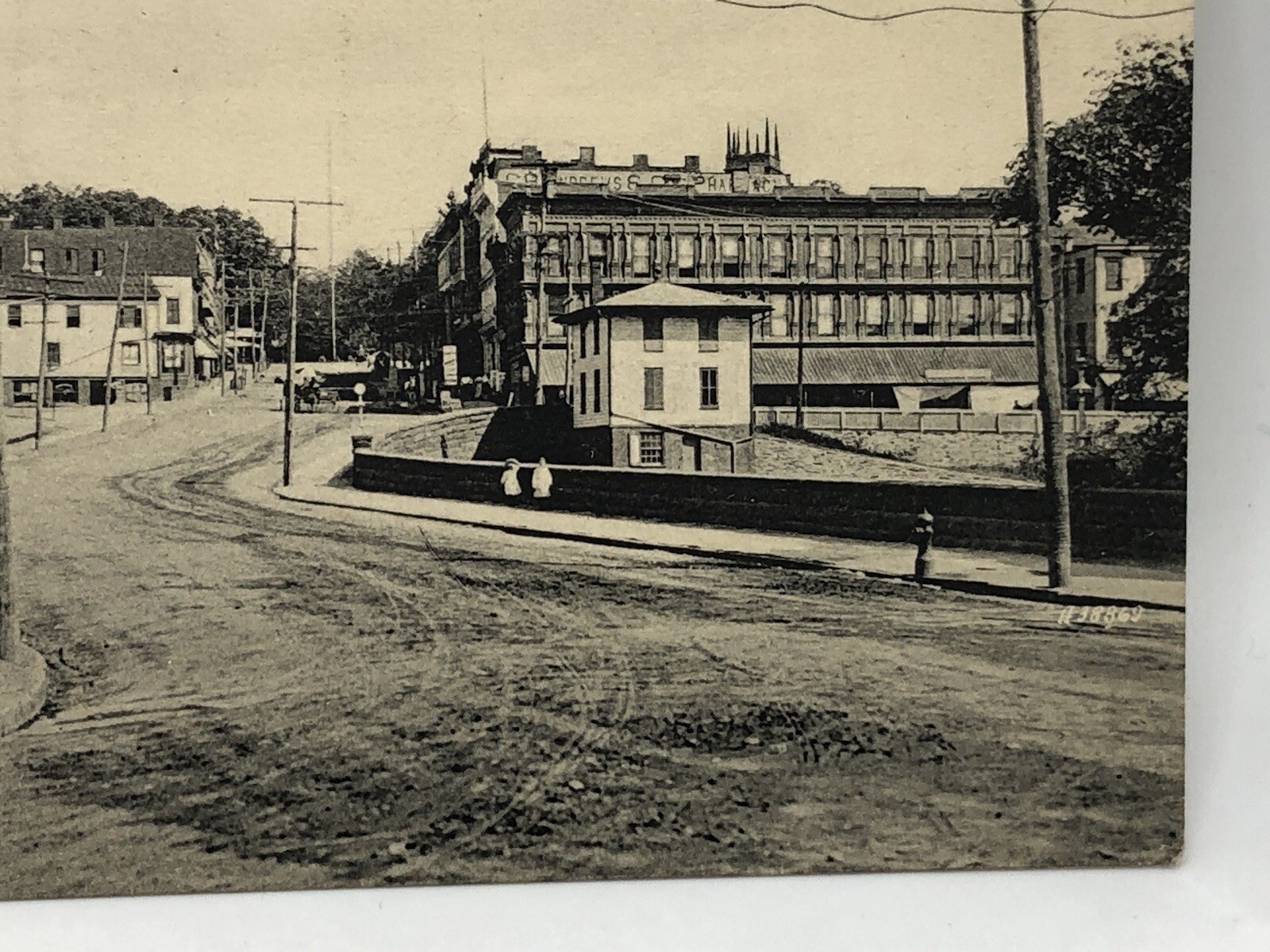 Postcard Main Street Looking East Wappingers Fall New York Black and
