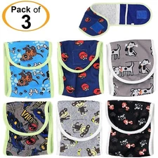 SET - 3pcs Diapers Male Boy BELLY BAND Reusable Washable For SMALL Dogs XXS - L