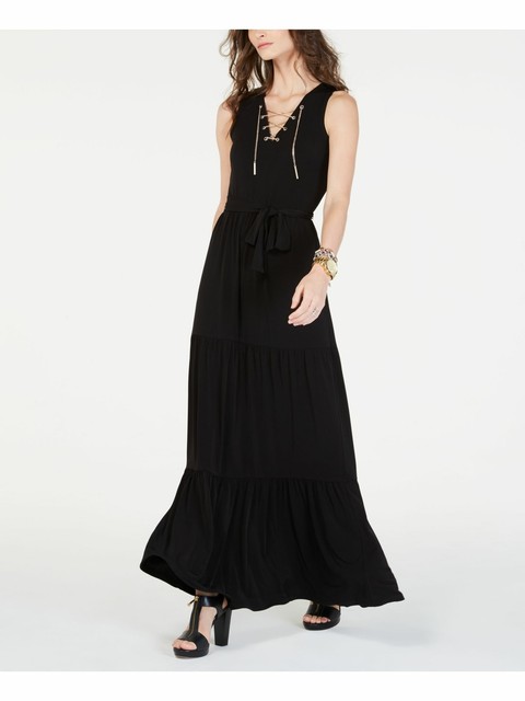 v neck maxi shift dress