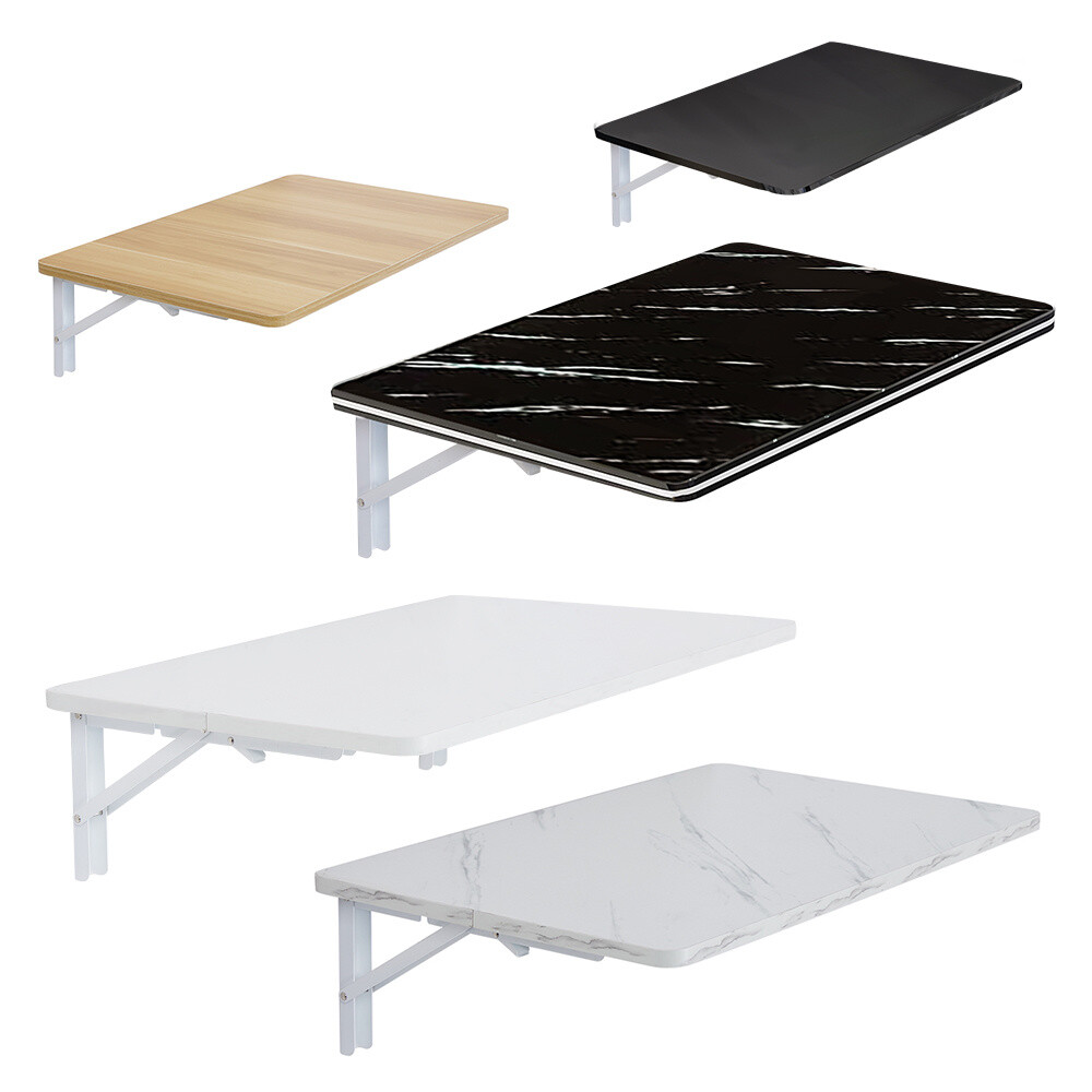 Folding Wall Table Kitchen Wall Mounted Tables Fold-down Work Table Compact Small Space Dining Table, Breakfast Bar Table, Space Saving Workstation, White Wood Table (Size : 70×40cm/27inch×16inch) 25 Drop-leaf Wall Table Fold Down Study Writing Desk Kitchen Floating Storage Shelf