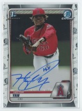 2020 Bowman Chrome Prospect Autographs Hector Yan Auto Los Angeles Angels