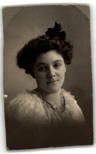 Antique CDV Circa 1890s Gorgeous Young Lady In Lace Unknown