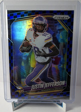 Panini Prizm Blue Checkerboard Justin Jefferson #81 Minnesota Vikings 2025 SSP