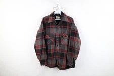 Vtg 60s 70s Streetwear Mens Medium Wool CPO Naval Shirt Jacket Jac Shirt Plaid