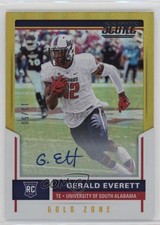 2017 Score Rookie Signatures Gold Zone 13/50 Gerald Everett #356 Auto hg6