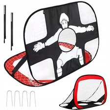 Kinder Fußballtore 2 in 1 Pop-Up Faltbare Fußballtor mit Torwand Fußballtraining