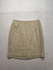 Valerie Stevens Women Pencil Skirt 16 Gray Flat Front Back Zip Slit Formal Wear