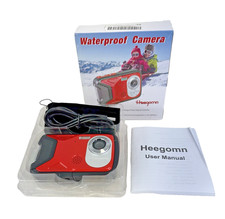 Heegoma Waterproof Digital Camera Full HD 1080P 16MP Underwater Cam Red  WORKING
