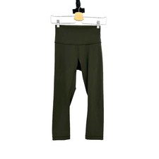 Lululemon Wunder Under Crop Hi-Rise Full-On Luxtreme 21" in Dark Olive Size 4