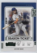2021 Panini Contenders Season Ticket Blue Javier Baez #62 h3a