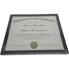 12x9.5 Certificate Frame Black Document Diploma Award Display Holder