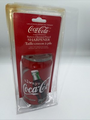 Vintage 1997 Coca-Cola Can Battery Operated Pencil Sharpener Works