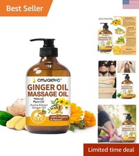 Ginger Oil,Ginger Massage Oil for Lymphatic Drainage,Natural Body Oil for Ski...