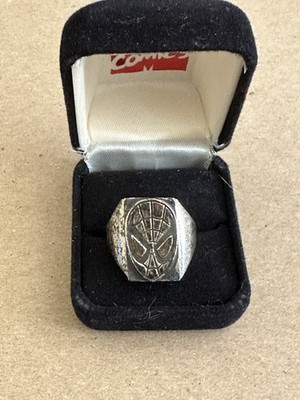 1993 RARE Spider-man Sterling Silver Ring Marvel Comics Planet Studios Size 11