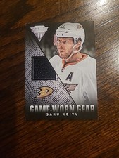 2013-14 Panini Titanium Game Worn Gear Patch Saku Koivu /25 #GG-SK Anaheim Ducks